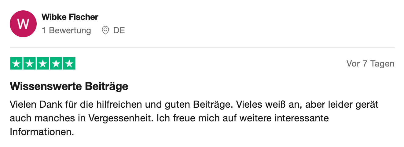 Bewertung