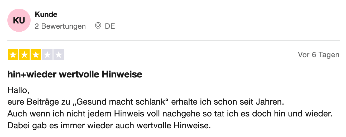 Bewertung