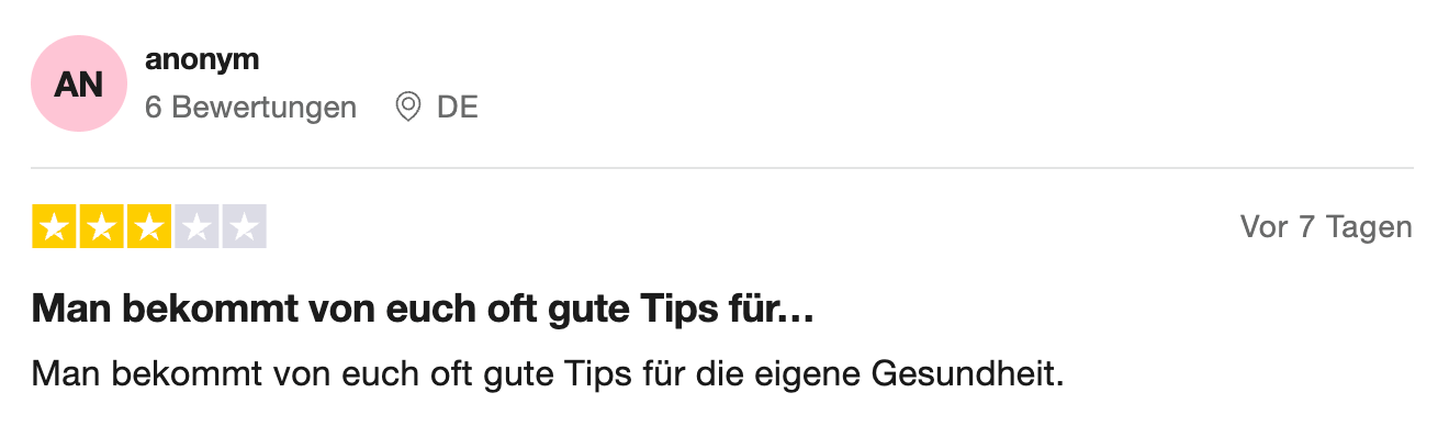 Bewertung